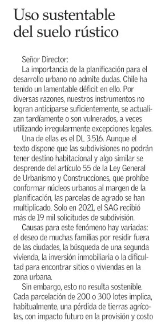 carlosmontestwt's tweet photo. La proliferación de parcelas de agrado no resulta sostenible. Debemos reafirmar la planificación para el desarrollo urbano basada en el bien común, en la eficiencia en el uso de recursos naturales y en la convicción de que las ciudades son un derecho y una construcción colectiva. https://t.co/VmsczjeGZG