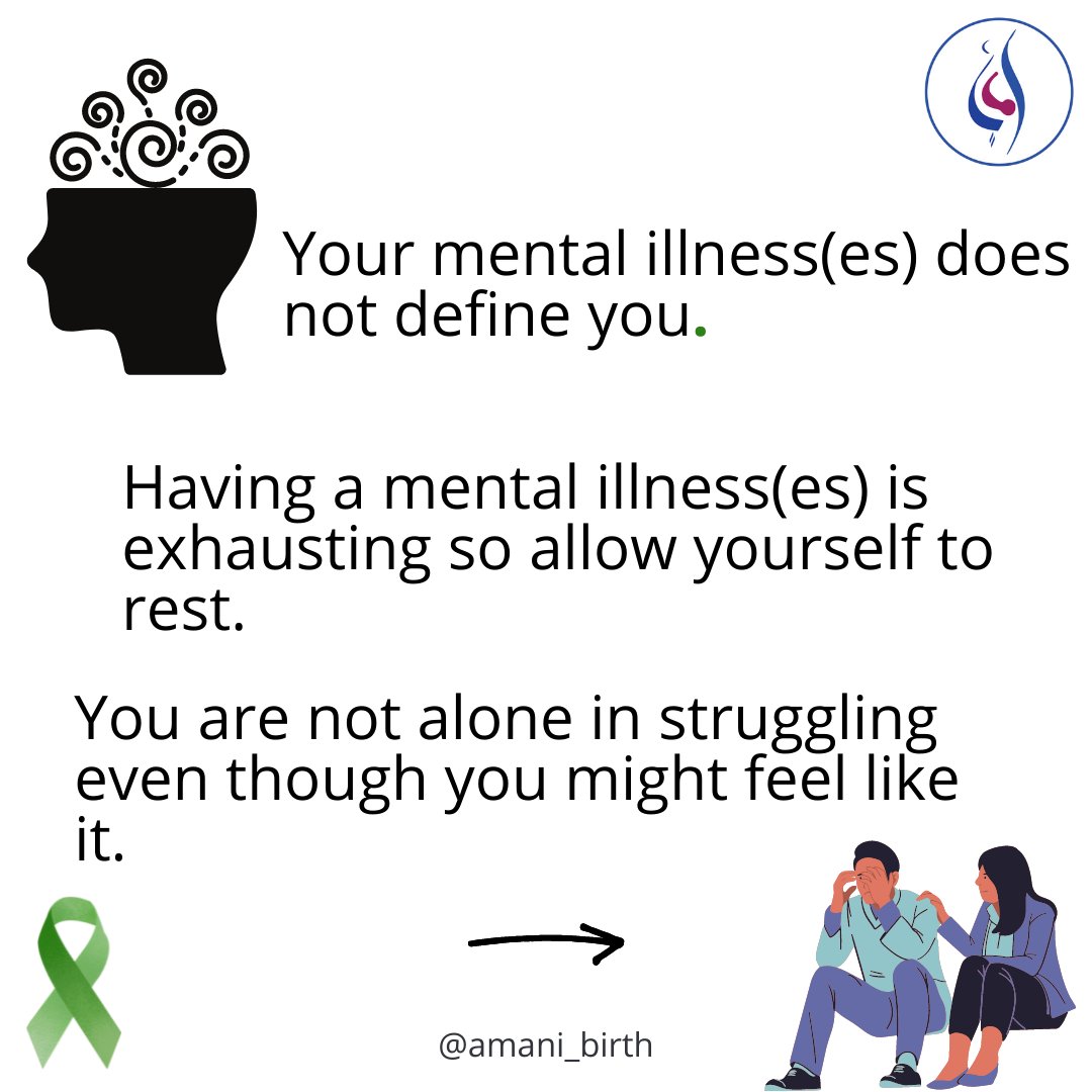 AMANI_Birth's tweet photo. 💚Here are a few quick reminders to help you to bring your thoughts into perspective and remind you that you are not alone because we are 𝐓𝐨𝐠𝐞𝐭𝐡𝐞𝐫 𝐟𝐨𝐫 𝐌𝐞𝐧𝐭𝐚𝐥 𝐇𝐞𝐚𝐥𝐭𝐡!
#together4mentalhealth #mentalhealth #mentalhealthawareness #amanibirth https://t.co/saNVOCOaWr