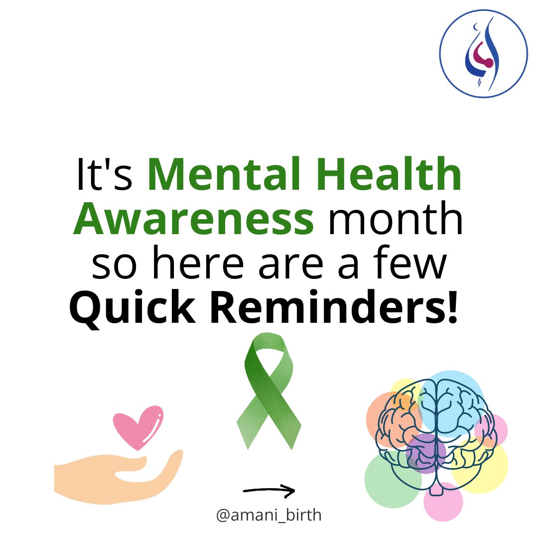 AMANI_Birth's tweet photo. 💚Here are a few quick reminders to help you to bring your thoughts into perspective and remind you that you are not alone because we are 𝐓𝐨𝐠𝐞𝐭𝐡𝐞𝐫 𝐟𝐨𝐫 𝐌𝐞𝐧𝐭𝐚𝐥 𝐇𝐞𝐚𝐥𝐭𝐡!
#together4mentalhealth #mentalhealth #mentalhealthawareness #amanibirth https://t.co/saNVOCOaWr