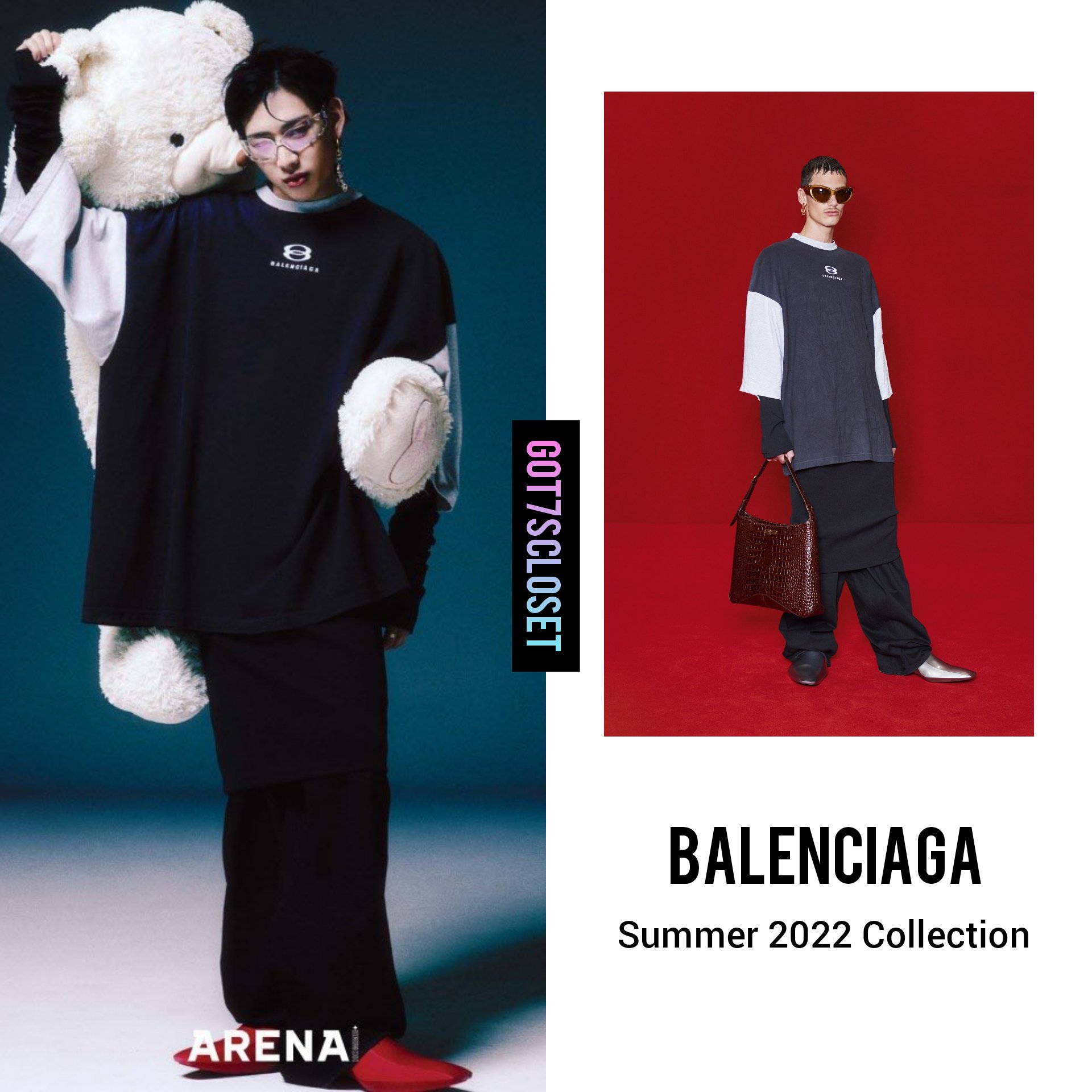 BALENCIAGA 22SS UNITY 3/4 SLEEVE TEE