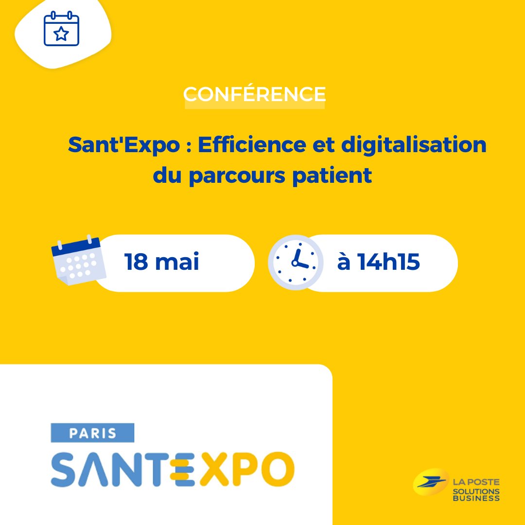 [#Événement]
🔴  Zoom sur notre conférence à <a href="/SANTEXPO/">SANTEXPO</a> !
« Efficience et #digitalisation du parcours patient »