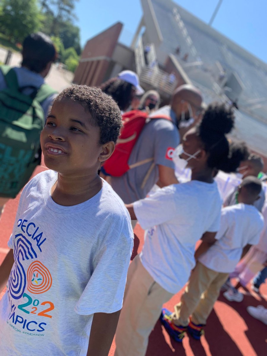 Yesterday was the #SpecialOlympics at @apsupdate! Caleb had a blast! The first pic is him and his amazing one-on-one parapro Mr. Washington 🥰 He has been extraordinary with Caleb this year. We couldn't ask for a better para! #talkupAPS #autism #SpecialEducation