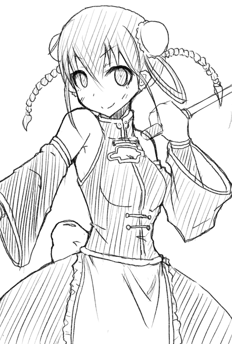 メイドの日9日目。紅花です。チャイナメイドです。リゼロのプライズかなんかでクッソ可愛いチャイナメイド見て、道を外れようが描くしかねぇと思いました。ご査収下さい。 