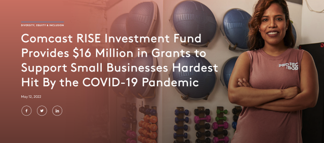 Amazing impact! A new round of cities will receive grants from the #ComcastRISE Investment Fund, providing an additional $5 million dollars to small businesses owned by people of color, including Black, Indigenous, Hispanic, and Asian... #ComcastEmp bit.ly/3MuWMRk