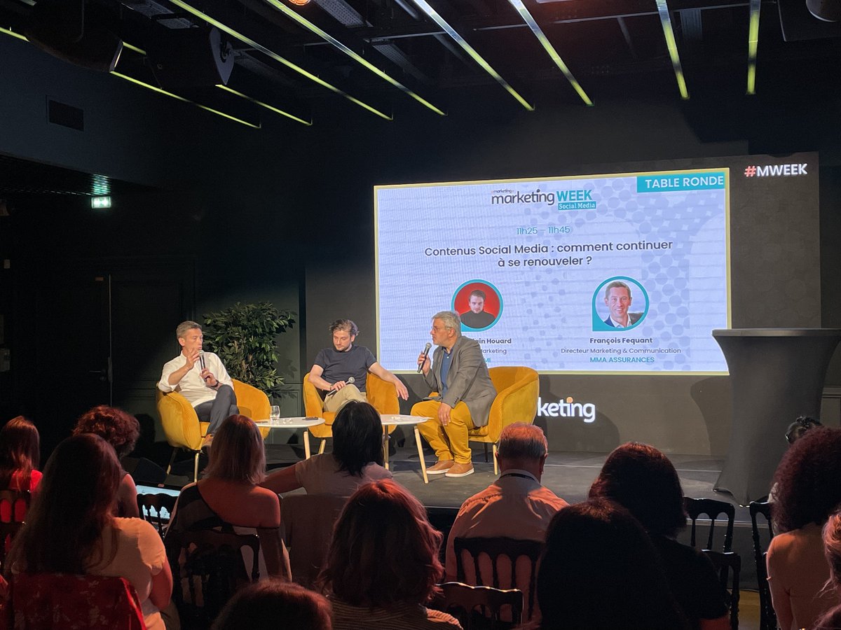 Emarketing_fr's tweet image. Pierre Alain Houard, Directeur Marketing chez Xioami France et Francois Fequant, Directeur Marketing &amp;amp; Communication de MMA Assurances parlent de leur présence et de leurs valeurs sur les réseaux sociaux pour continuer à se renouveler.

#mweek #marketingweek