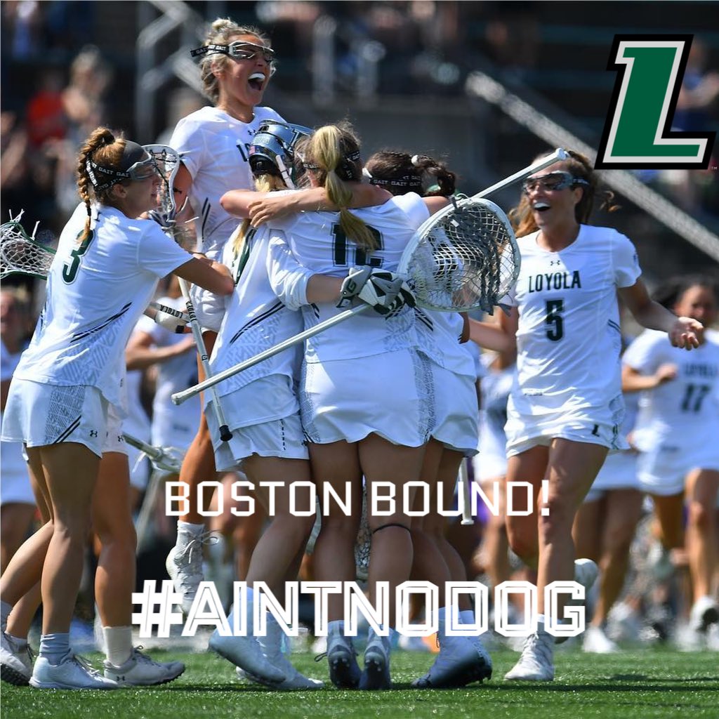 H2oundsCoach's tweet photo. .@LoyolaWLax are bound for Boston today!  Safe travels and good luck against @BCwlax #AintNoDog https://t.co/Jh0n291gVh