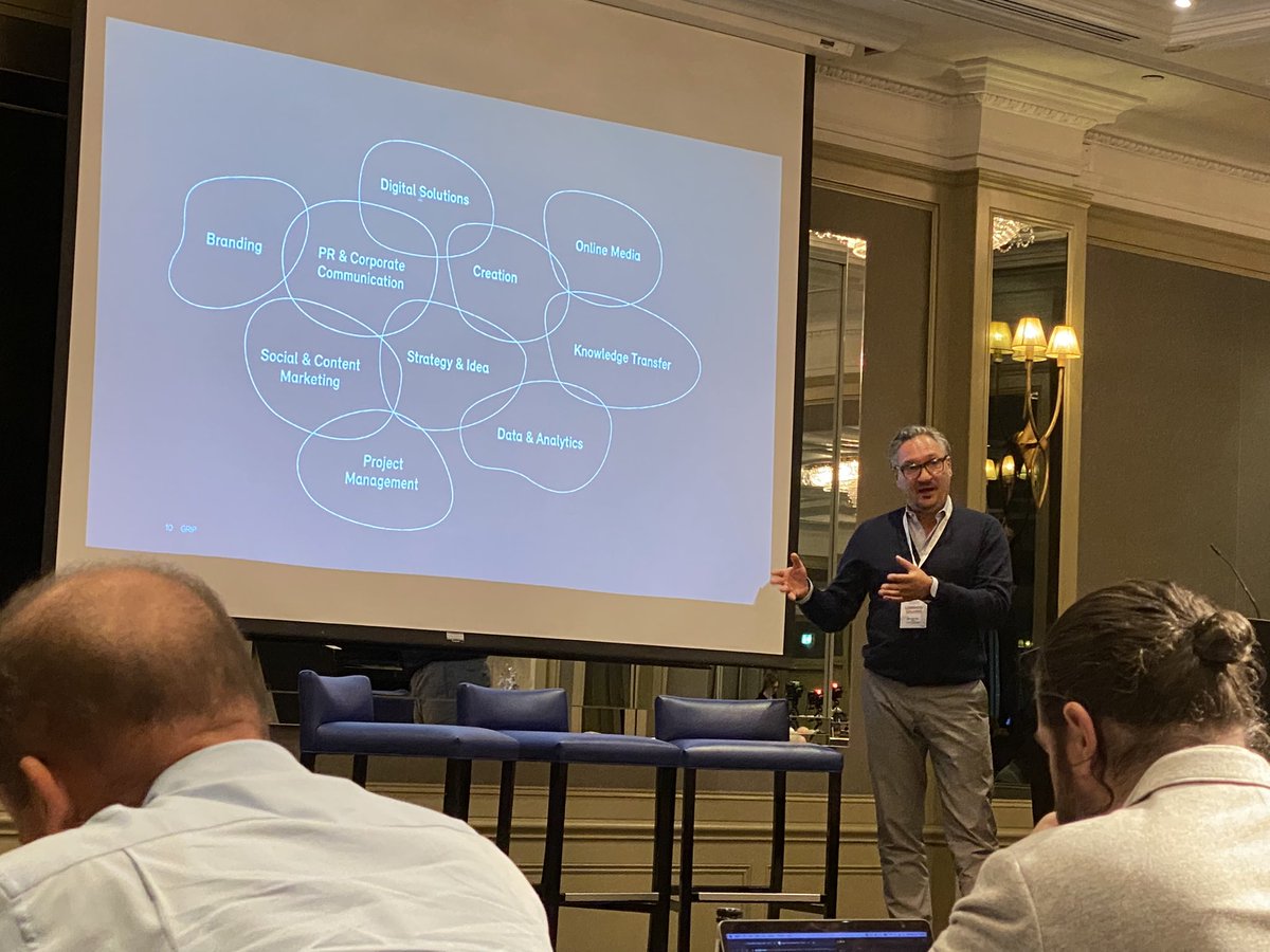 stephenatl's tweet photo. From cultivating brand trust and conscious consumerism to handling crisis table tops, the new #worldcom agencies presenting from around the world at the first in-person meeting in three years span a rich gambit of services. #worldcomstrong https://t.co/lbViTH0EOA