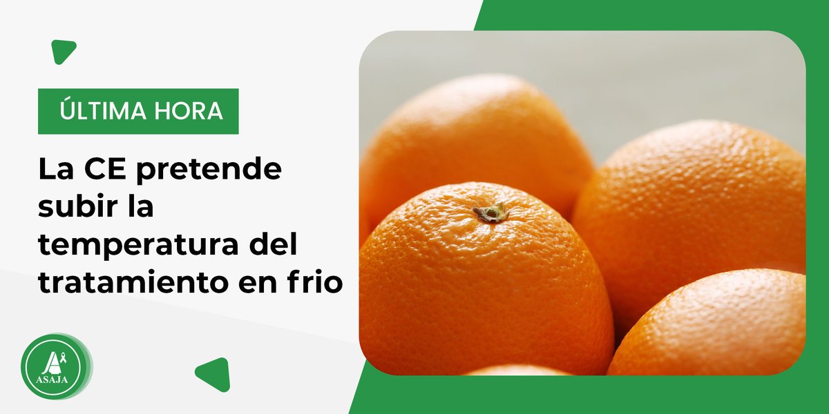 AsajaNacional's tweet photo. #ÚLTIMAHORA |
La 🇪🇺 @ComisionEuropea “se burla e insulta” al sector citrícola 🍊
Propone elevar la temperatura de -1 a +2ºC, medida totalmente rechazable por los productores:
👉https://t.co/xDHO4GxFkO https://t.co/VZdZ5vzCbr