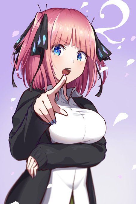 兵衛さんがTwitterに投稿した中野二乃(五等分の花嫁)のイラスト。