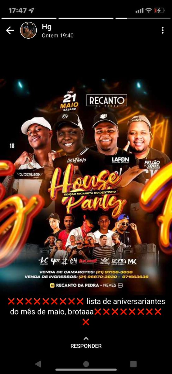Marcos40582242's tweet photo. Sabadão tem DJ @Jota parando tudo no evento mas falado de são Gonçalo , É A HOUSE PARTY EM PARCERIA C MK PRODUÇÃO HAHAH PEGA NÓS MAIS UM SONHO QUE VAI SER REALIZADO ✌️✌🏾✍️🌊 .. GRAÇAS A DEUS QUE DER TUDO CERTO NESSE GRANDE EVENTO QUE MEU DJ ESTARÁ PRESENTE #houseparty @hiago2hp @ https://t.co/cVL3jbrLYb