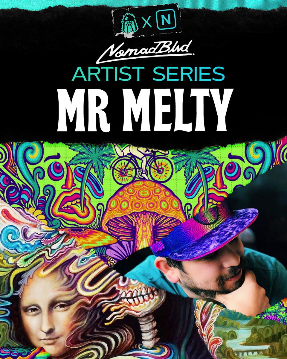 nomadblvd's tweet photo. Don't miss the next Artist Series drop on @niftygateway 5/26 featuring the one and only @MrMeltyart! It's going to be so good! 🫠🔥 #nomadblvd https://t.co/cAFZ1PiGOH