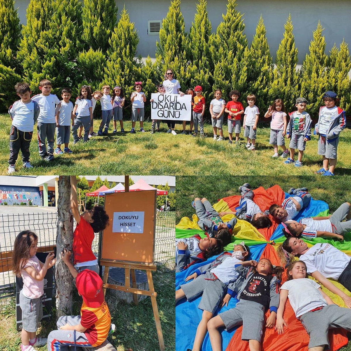 BlkBahcesehir's tweet photo. Açık havada oynamayı ve öğrenmeyi yaygınlaştırmak için bugün yine okulumuzun bahçesi rengarenkti.Öğrencilerimiz bahçede çeşitli oyunlar oynayarak ve etkinlikler yaparak keyifli vakit geçirdiler.“Okul Dışarıda” gününü mutlulukla karşılamak ne kadar güzel.❤️��� #okuldışardagünü https://t.co/MB7QMHSXpC