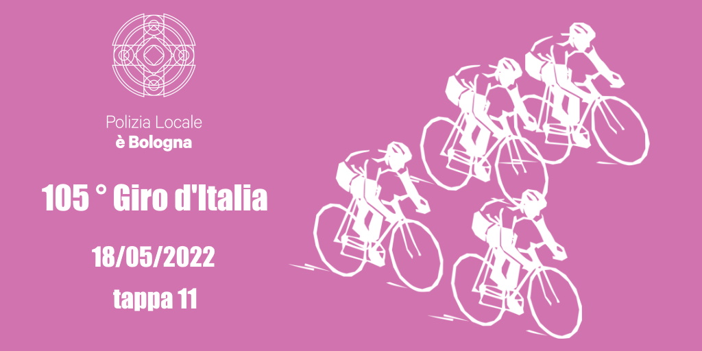 PLBologna's tweet photo. #PLGiro #18maggio La 11° tappa del 105° @giroditalia è già transitata. Le strade sono riaperte alla circolazione dei veicoli.  #PLBologna #viabiliBO https://t.co/krEZcKqObL