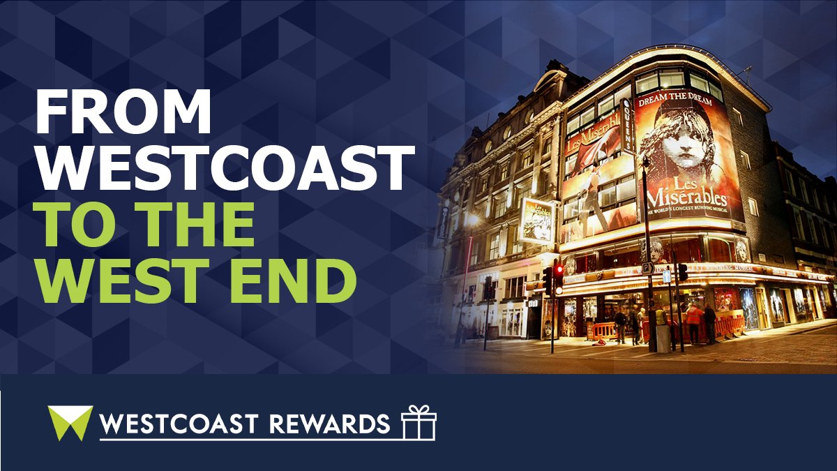 Register with Westcoast Rewards, earn points and choose from a huge range of amazing experiences to reward yourself with. Join now, log your sales and you could win a 5* West End Theatre Trip.
REGISTER NOW TO EARN. Eligibility restrictions apply
T&amp;Cs apply bit.ly/3Nbyr2D