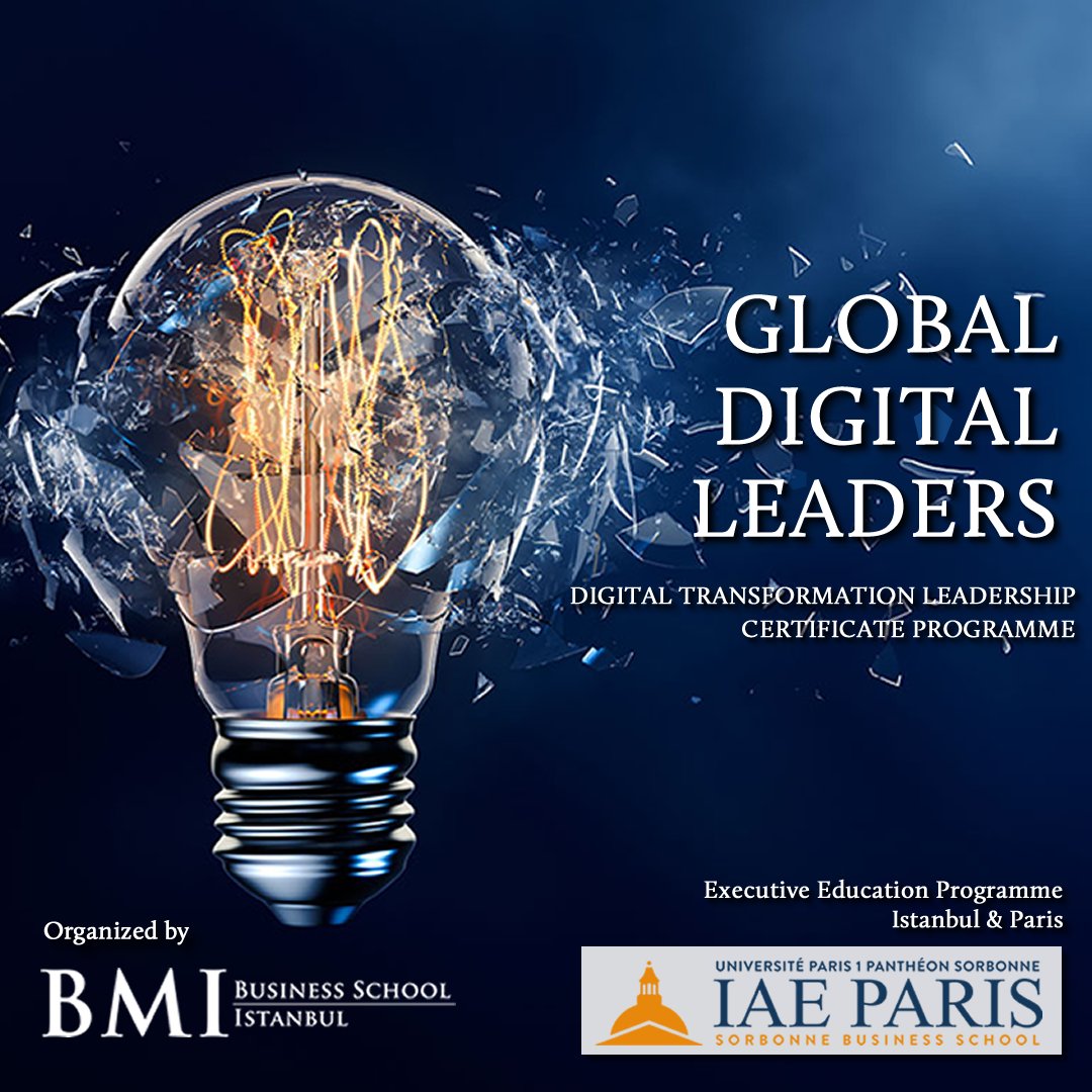 Dijital Dönüşüm Liderliği Sertifika Programı, IAE Paris Sorbonne ve BMI İş Birliğiyle, 28 Mayıs'ta Başlıyor!

Detaylar; bmieducation.com/executive-educ…

#dijital #digitaltransformation #digitaltrends #dijitaldönüşüm #inovasyon #veribilimi #sertifikaprogramları #businessschool