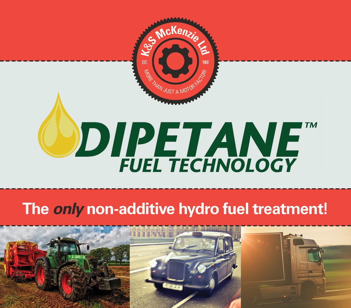 Dipetane boasts a host of benefits such as:
•Reduction in NOX, CO2 ad smoke
•Better fuel consumption
•Helps keep injectors DPFS & EGRS clean
•Reduces AdBlue usage
•Could cure NOX sensor problems

Buy yours today for just £14.97: kandsmckenzieltd.co.uk/buy-online/fue…