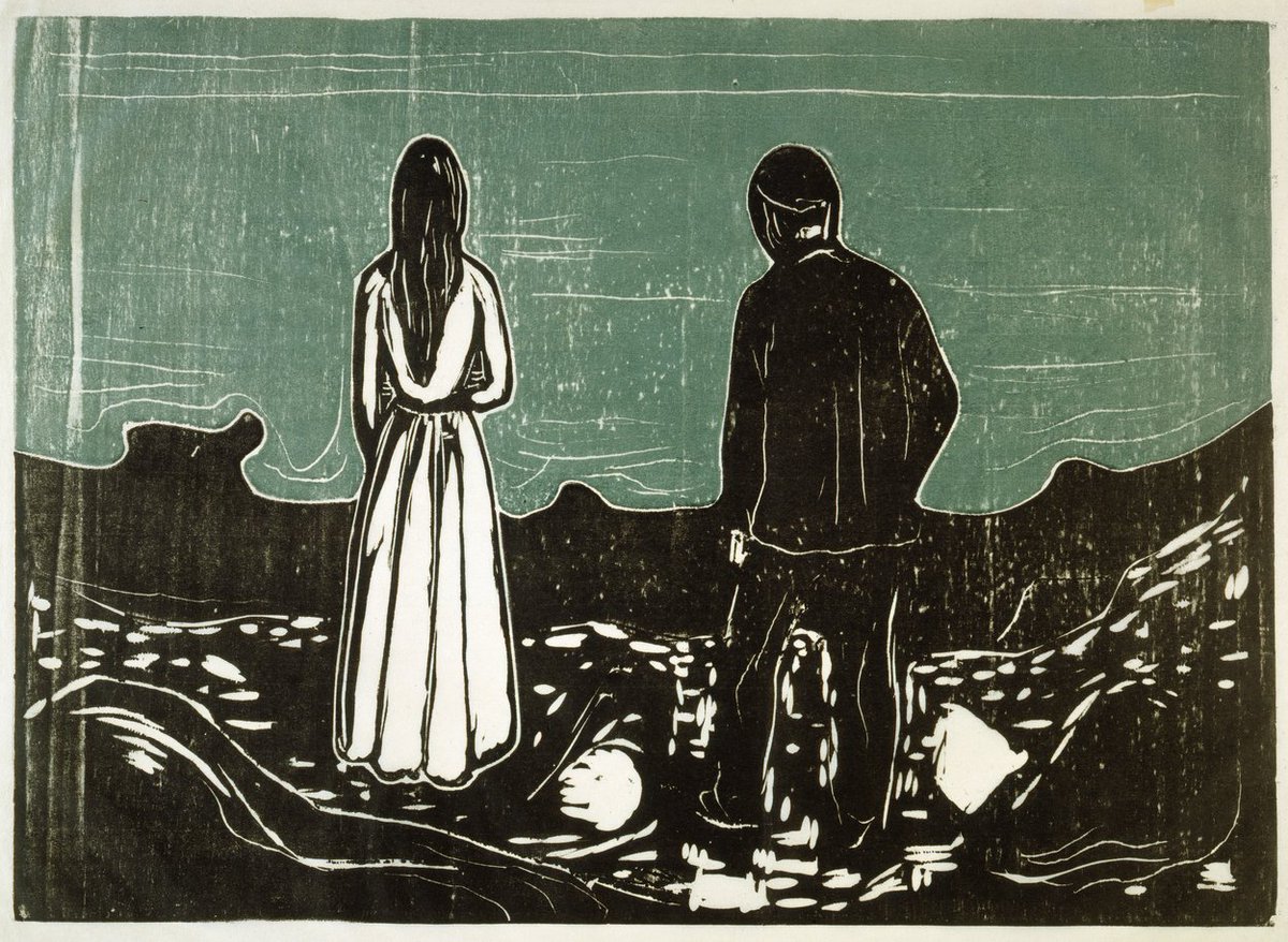 LISTEN: An #AudioDescription of Two People - The Lonely Ones (1889) - a wood block print by #EdvardMunch which resonated with our #StillParents participants. 

Listen to this and more #WhitworthAudioDescriptions here: ow.ly/b9ln50J6f1j