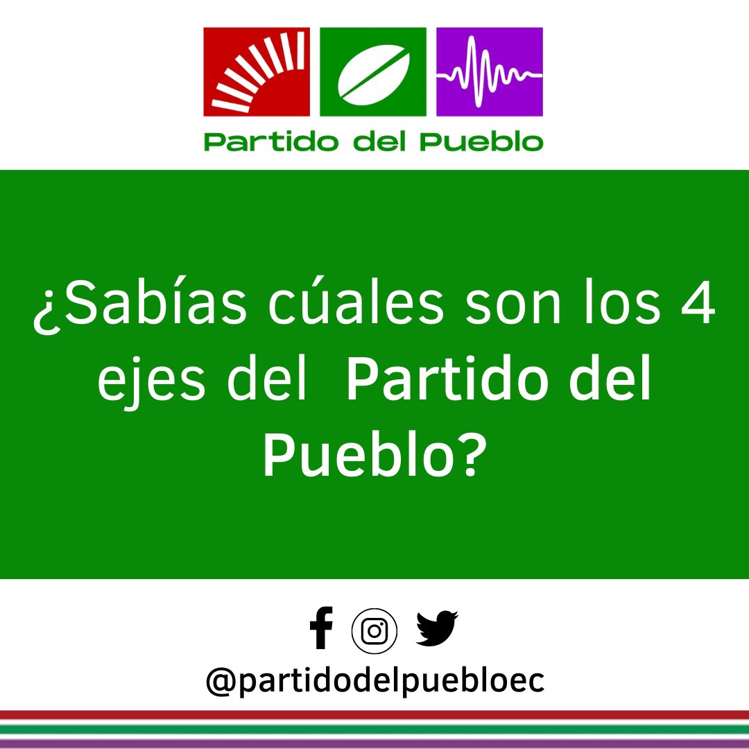 PartidoPuebloEc's tweet photo. ¿Sabías cuáles son los principios del Partido del Pueblo? 

#somospuebloec  #Ecuador #únetealpartidodelpueblo 🇪🇨 https://t.co/3G9keE7HT3
