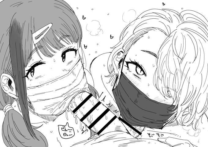 オリキャラでマスクWフェラを描いてみたら、なんかよくわからんがエロいという結論に達した 