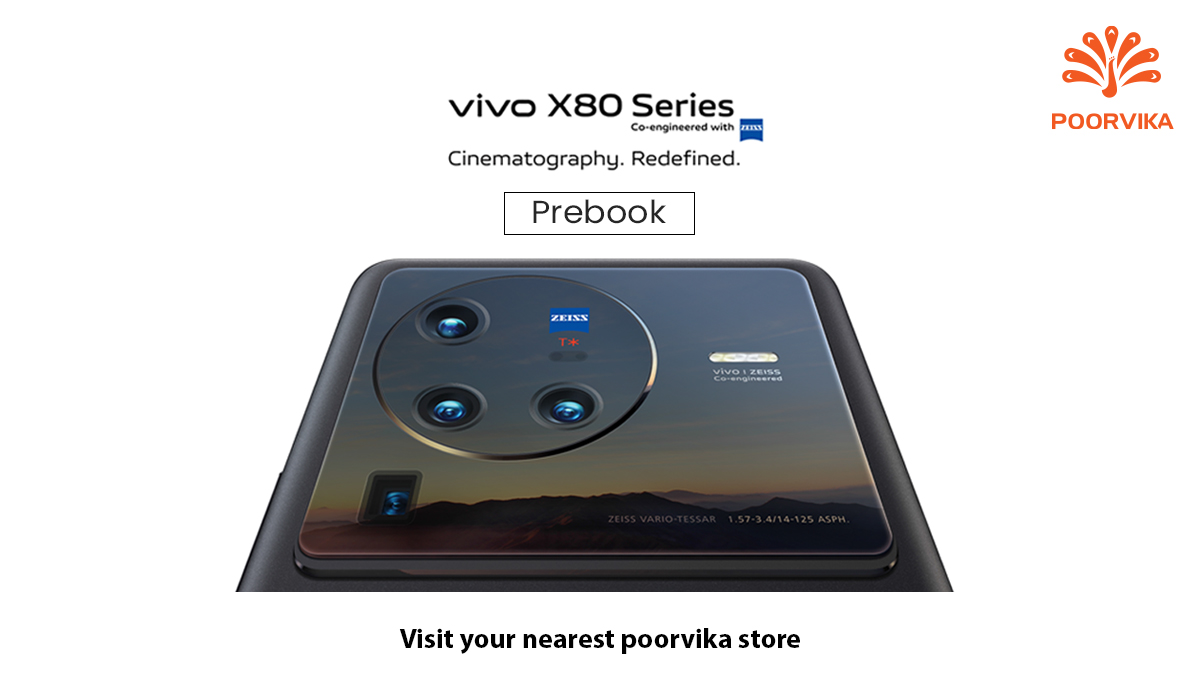 poorvika_india's tweet photo. It's Here! Time to Redefine Mobile Cinematography with All-New Vivo X80 Series. Visit your nearest Poorvika Showroom to Pre-Book yours Now! Hurry!

#vivox80 #vivox80series #vivox80pro #vivomobile #vivo #poorvikamobiles #poorvika #poorvikaonline #poorvikaindia https://t.co/3rbRFoSQYY