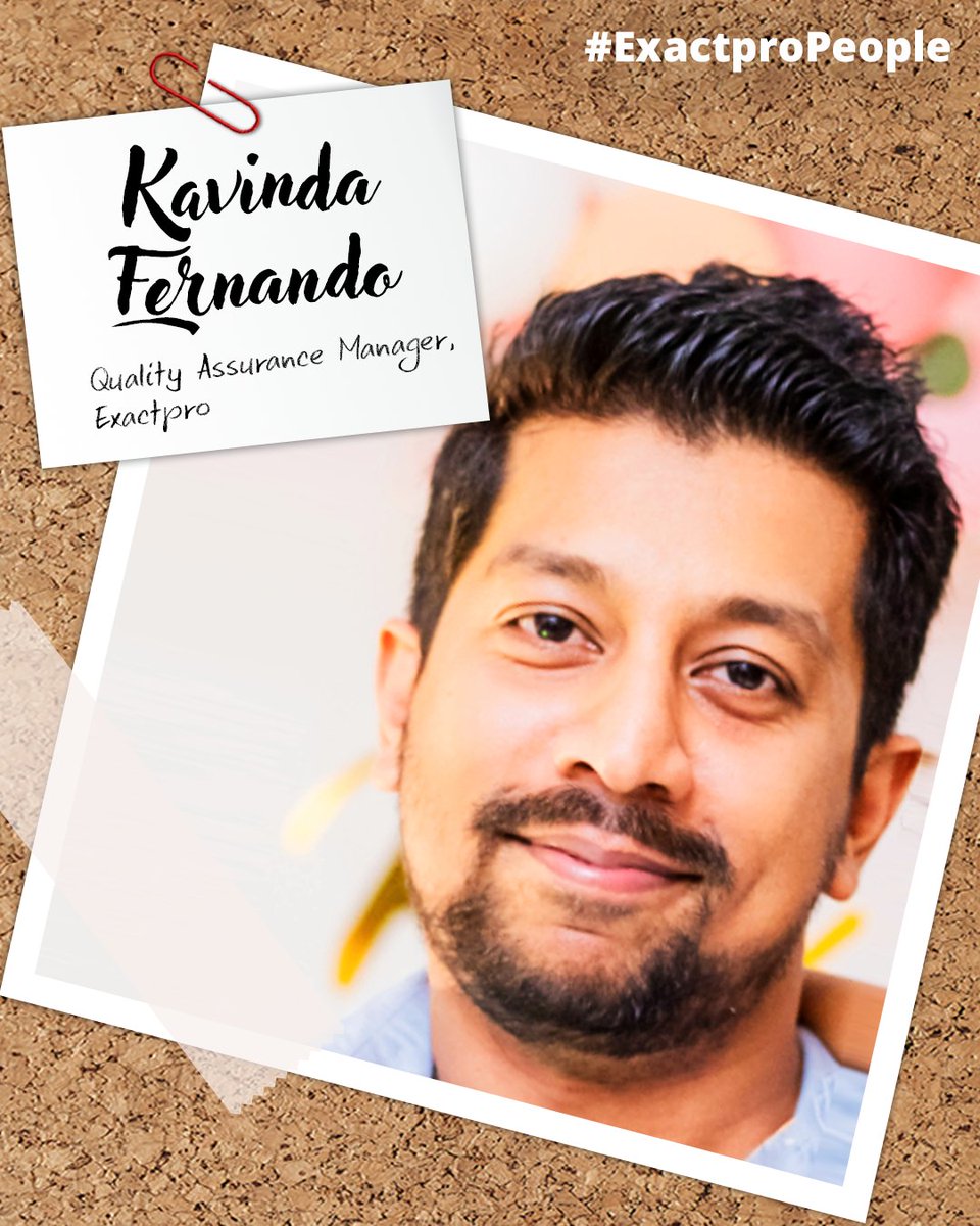 exactpro's tweet image. Today, Kavinda Fernando, Quality Assurance Manager, @exactpro, will talk about his extensive industry experience and what he enjoys most in his work and his free time. More at bit.ly/39yzyuH
#Exactpro #ExactproPeople #BuildSoftwareToTestSoftware #SoftwareTesting