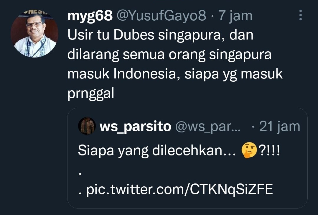 Hadiah_95's tweet photo. Woiiii anjeengggg @YusufGayo8 kenapa dihapus cuitan ini ...?

Tanggung jawab lu njenggg provokator ...

Tolong @DivHumas_Polri @CCICPolri segera #TangkapYusufGayo ✊✊ https://t.co/ZhXiEpdVt6