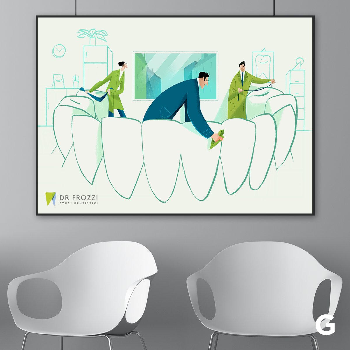 graffiti2000's tweet photo. Basta coi cliché e i sorrisi stereotipati. Negli Studi Dentistici https://t.co/GFIu1i9lhy la salute del paziente è davvero in buone mani: art direction &amp; copy strategy, logo rebranding, Corporate Identity, #ADV, #website (#UX, content curation, #SEO). 
Illustrazioni: @mumblerik https://t.co/7KJq6te6Jj
