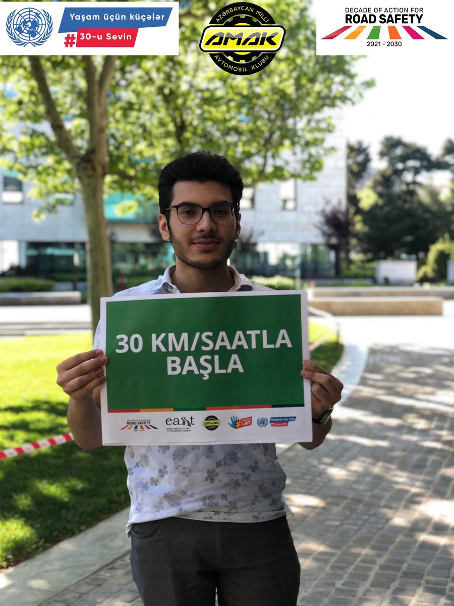 National Automobile Club of Azerbaijan (AMAK) (@milliavtoklub) on Twitter photo Start with 30KM/H!
#Love30
#RoadSafety
#StreetsForLife
#RoadVictims
#UNGRSW
#SafeSchoolSecureJourneys
#sustainablemobility
#roadusers
#workingtogether
#speed
#SaveLives
#IDemandStreetsForLife
<a href="/FIAFdn/">FIA Foundation</a>
<a href="/EASSTransport/">EASST</a>
<a href="/UNGRSW/">UN Road Safety Week</a>
<a href="/RoadSafetyNGOs/">Road Safety Alliance</a>
<a href="/UNRSC/">UN Road Safety</a>
<a href="/WHO/">World Health Organization (WHO)</a>
<a href="/UN/">United Nations</a>
<a href="/EASSTransport/">EASST</a>
<a href="/fia/">FIA</a> Start with 30KM/H!
#Love30
#RoadSafety
#StreetsForLife
#RoadVictims
#UNGRSW
#SafeSchoolSecureJourneys
#sustainablemobility
#roadusers
#workingtogether
#speed
#SaveLives
#IDemandStreetsForLife
<a href="/FIAFdn/">FIA Foundation</a>
<a href="/EASSTransport/">EASST</a>
<a href="/UNGRSW/">UN Road Safety Week</a>
<a href="/RoadSafetyNGOs/">Road Safety Alliance</a>
<a href="/UNRSC/">UN Road Safety</a>
<a href="/WHO/">World Health Organization (WHO)</a>
<a href="/UN/">United Nations</a>
<a href="/EASSTransport/">EASST</a>
<a href="/fia/">FIA</a>