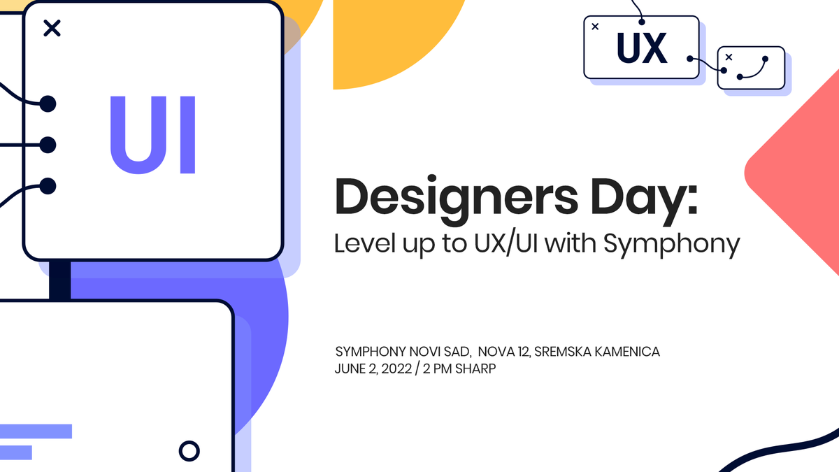 symphony_is's tweet photo. 🔗https://t.co/a8YM8QjDzh - Symphony is hosting the first #DesignersDay at the technology center in #NoviSad, intending to gather everyone interested in #GraphicDesign, #productdesign, #uiuxdesigner and #branddesign, students, and everyone interested in an exciting career shift. https://t.co/NgkEHz1xkx