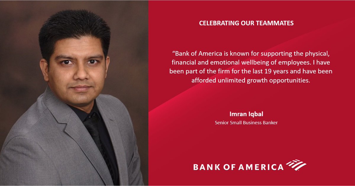 AlWelchMP's tweet photo. Meet Senior Small Business Banker, Imran Iqbal, focused on small business success in Las Vegas for the last 19 years with our firm. In his free time, Imran enjoys traveling and spending time with his family. 

#AAPIHeritageMonth https://t.co/RnPHuzkGH5