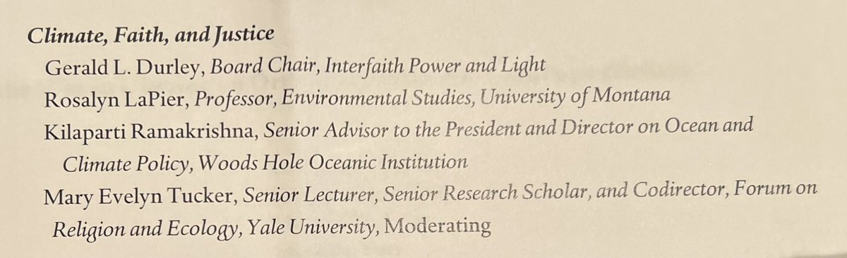 BudHeckman's tweet photo. Climate, Faith, and Justice at #CFRReligionWorkshop with @kramakrishna247, Gerald Dudley (with @interfaithpower) &amp; Rosalyn LaPier @CFR_Religion #ClimateAction #Faith4Earth #Faiths4Climate https://t.co/fpGktk9tgp