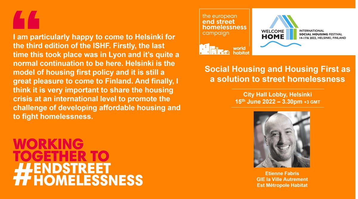 At #ISHF2022 we’ll explore the many avenues to the right to #housing & how we must act to #EndStreetHomelessness once & for all ft. Etienne Fabris @EstMetropoleHab & others. 

Click here to find out how to register or to receive a remote link https://t.co/eBYsjhlpIC
#HousingFirst https://t.co/LhHbzjeu0P