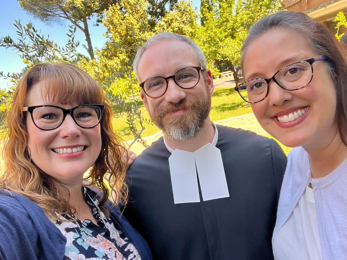 What an incredible opportunity three LV alums have had to be present to &amp; give voice to the future of the Lasallian mission during the 46th General Chapter! Pictured here is Heather Ruple Gilson, LV 01-03, Brother Dylan Perry, FSC, LV 10-11, and Alisa Macksey, LV 00-02. #FSC46GC