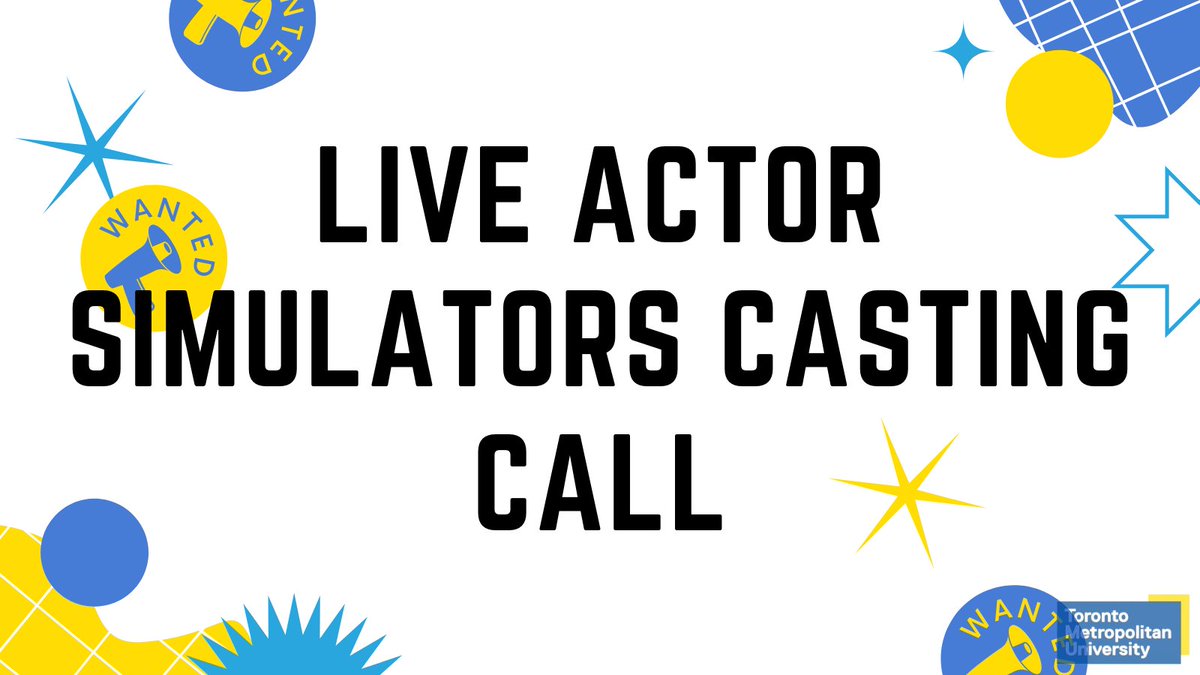Actors and creatives wanted! With many simulator roles currently available, there is a high demand for BIPOC actors who can portray all gender identities and age groups. Learn more at bit.ly/37Yx1d6 and apply at bit.ly/37RZP6S!
#LAS #Actors #CastingCall