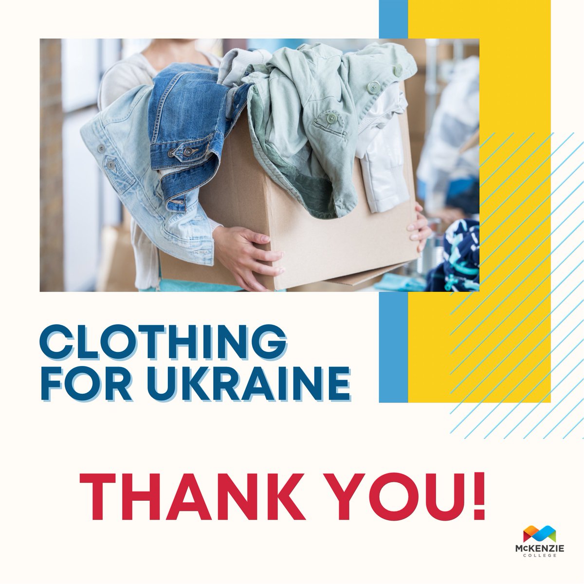 We did it!!

We want to extend a heartfelt THANK YOU to everyone to helped make our Clothing For Ukraine clothing drive a success. Your contributions have made a positive impact on the lives of our Ukrainian newcomers.

#mckenziecollege #moncton #clothingforukraine #socialimpact