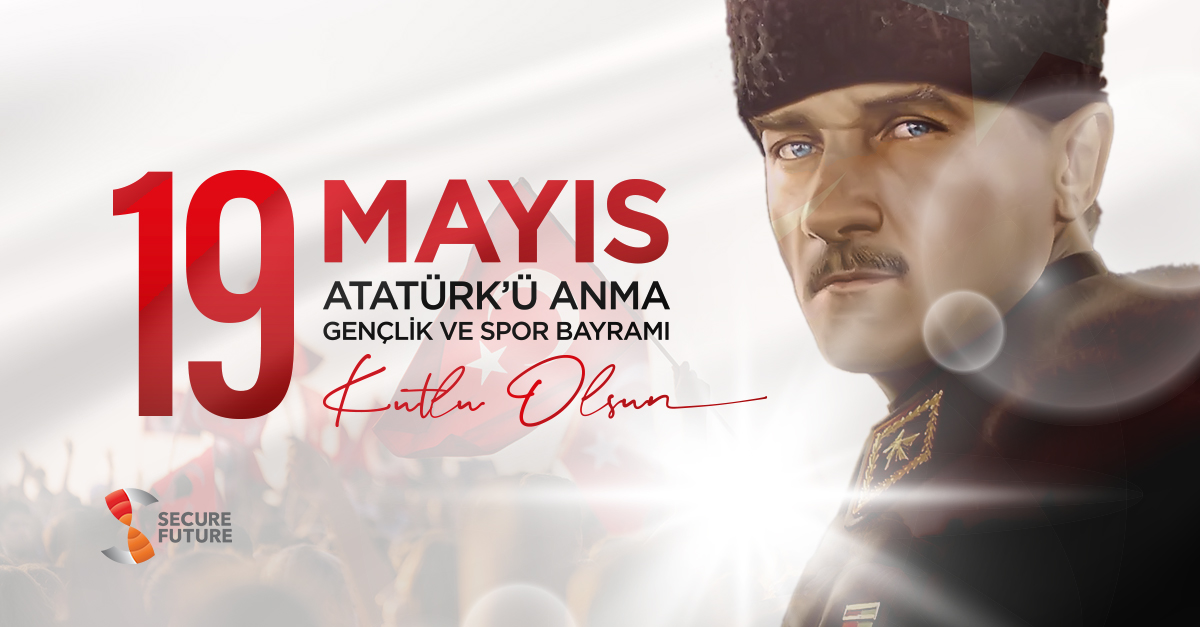 Samsun’a çıkışının 103. yılında Ulu Önderimiz Mustafa Kemal Atatürk’ü sevgi ve minnetle anıyoruz. 19 Mayıs Atatürk’ü Anma Gençlik ve Spor Bayramımız kutlu olsun! 
#19Mayıs #AtatürküAnmaGençlikveSporBayramı #SecureFuture