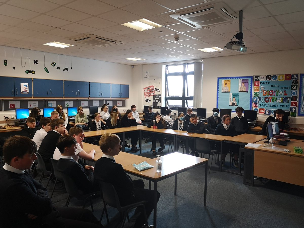 Delighted to welcome back two former pupils to talk about thier University experience and careers in Computing Science and Cyber Security #future #careers #CyberSecurity