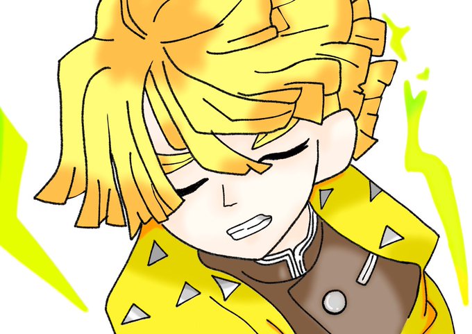 ちょ秋桜さんがTwitterに投稿した我妻善逸(鬼滅の刃)のイラスト。
