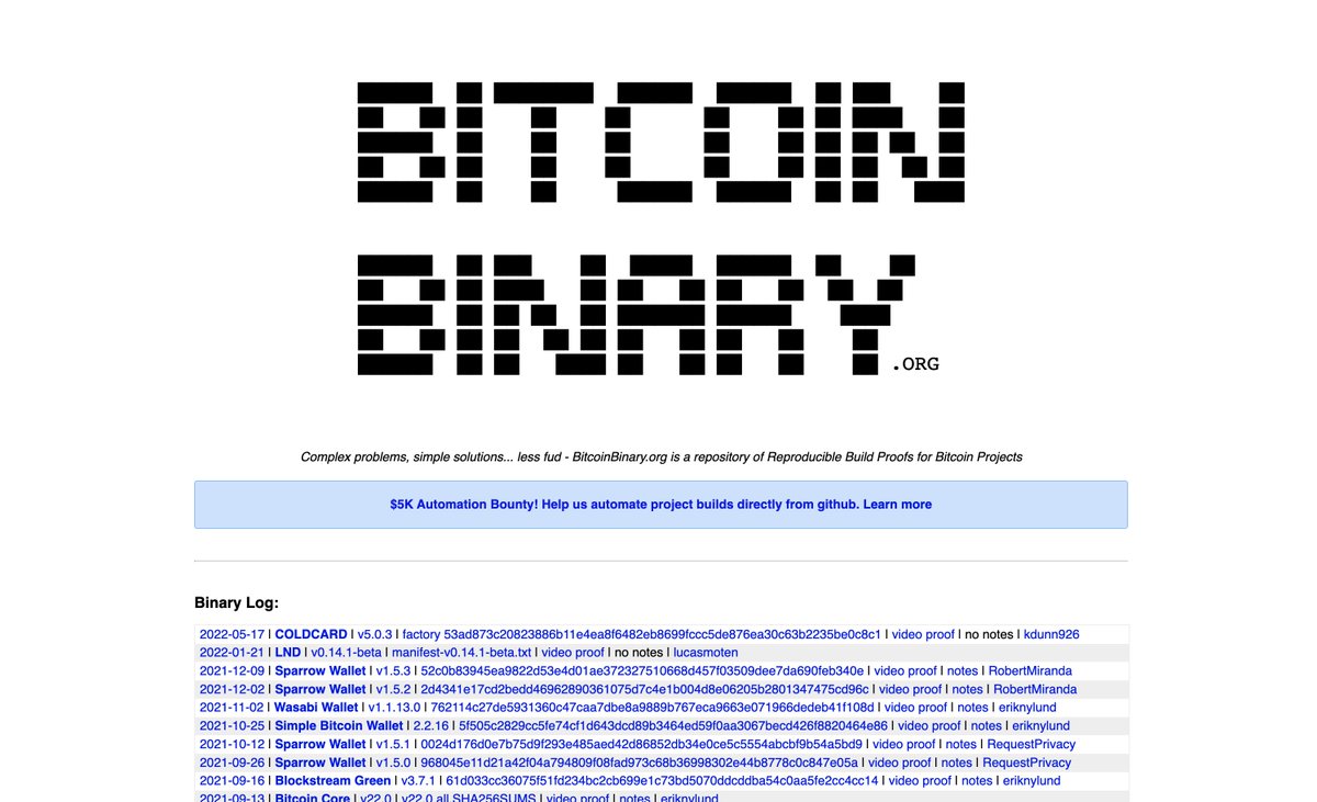 More builds added to BitcoinBinary.org, 

<a href="/COLDCARDwallet/">COLDCARD</a> Mk4 Firmware and <a href="/lightning/">Lightning Labs⚡️🌐</a>'s #LND