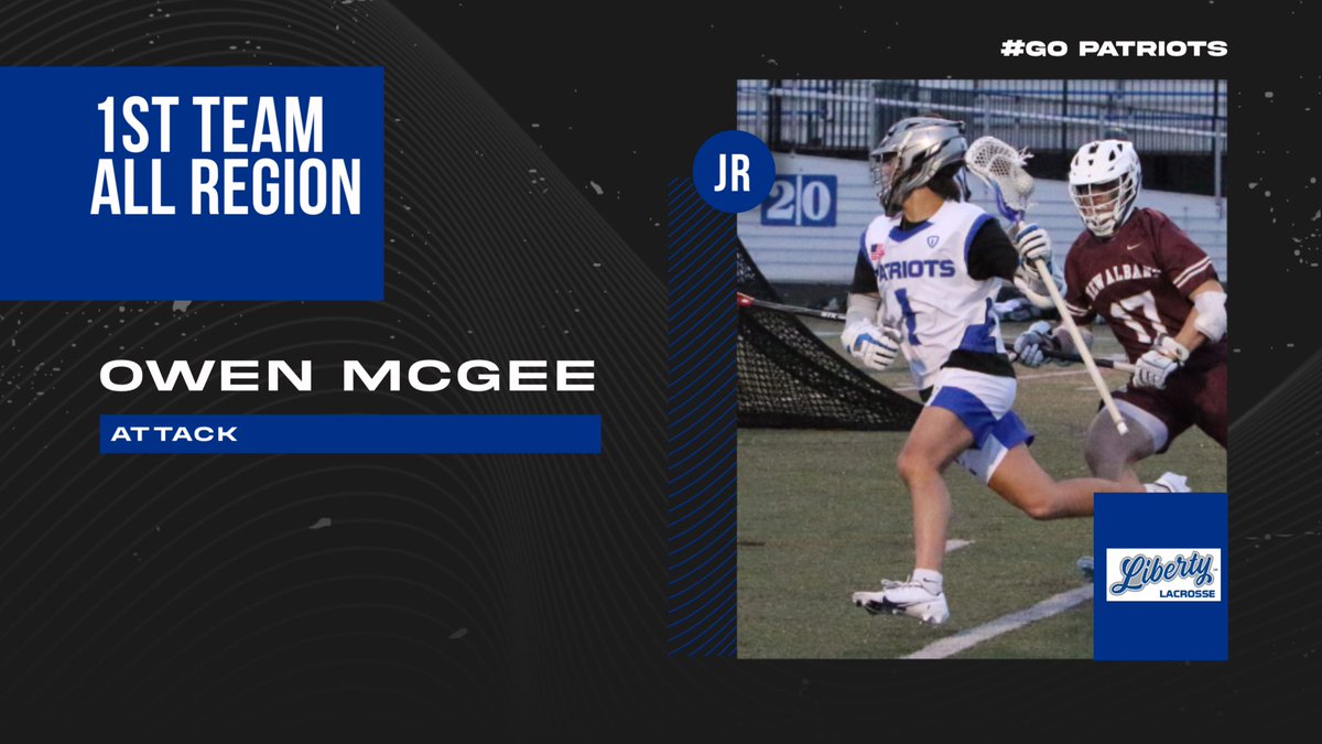 Congratulations to <a href="/owenmcgee23/">owen mcgee</a> for his leadership and scoring for our offense this year on being named 1st Team All Region - Attack.