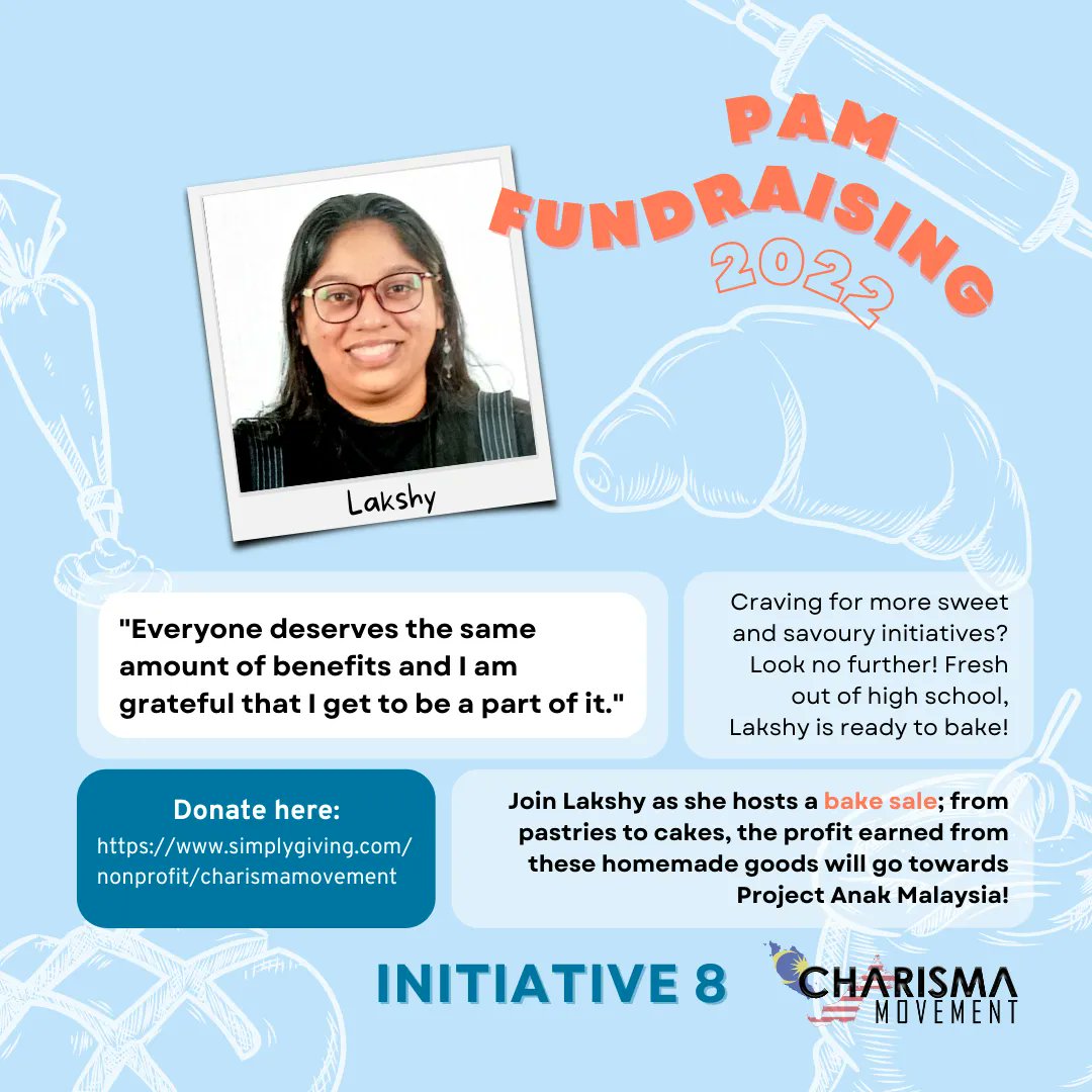 CharismaMVMT's tweet photo. Here we introduce Lakshy (@_lakshy_) whose initiative is selling homemade goods such as pastries and cakes while resolving the inequality in education.
Learn more: https://t.co/O95S3G2KmL
#charismamovement #ProjectAnakMalaysia #youthvolunteer #volunteermalaysia #fundraiser https://t.co/QoQFPu5P31