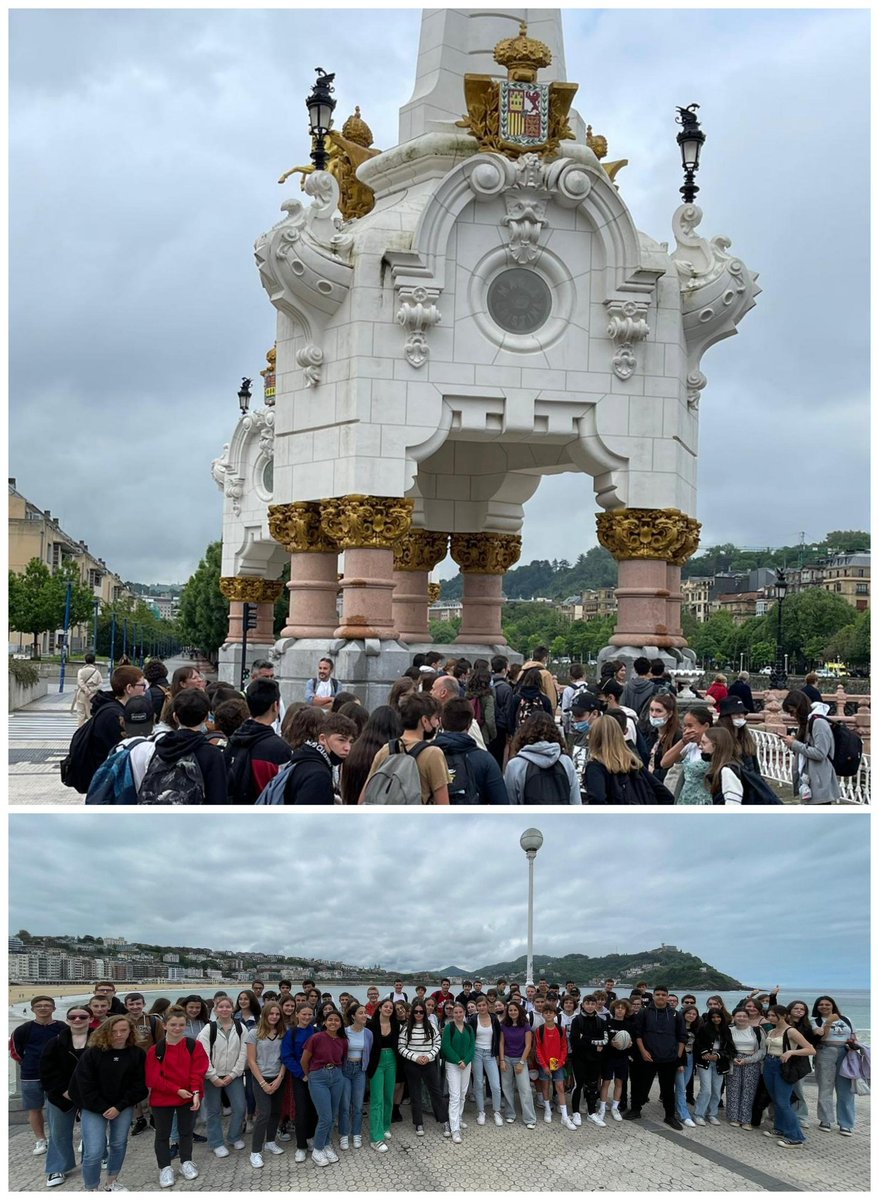 Après 2 années sans sortie hors des frontières, tous les élèves de 3ème de #villeneuvedemarsan ont découvert San San Sebastian au programme de la journée : musée des sciences, visite du centre historique et chocolate con churros !