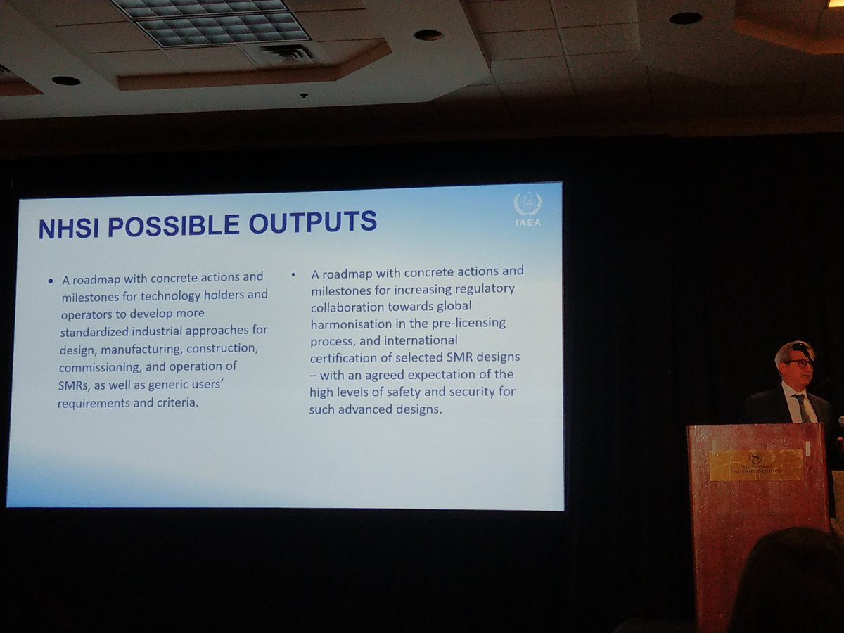 NuclearKirk's tweet photo. At the @ANS_org #PHYSOR meeting in Pittsburgh, Stefano Monti of @iaeaorg spoke about the role of #SMR in integrated energy systems. Thru our IAEA collaborating centre, this is something we know a lot about at @ontariotech_u in Canada. https://t.co/kXRnoGmoJA