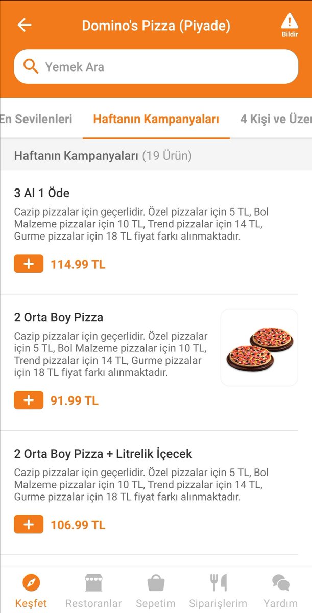 mklnl's tweet photo. @dominos ve @Trendyol şu matematiğe benim aklım ermedi. Bir  bakar mısınız? https://t.co/nmv4kvj303
