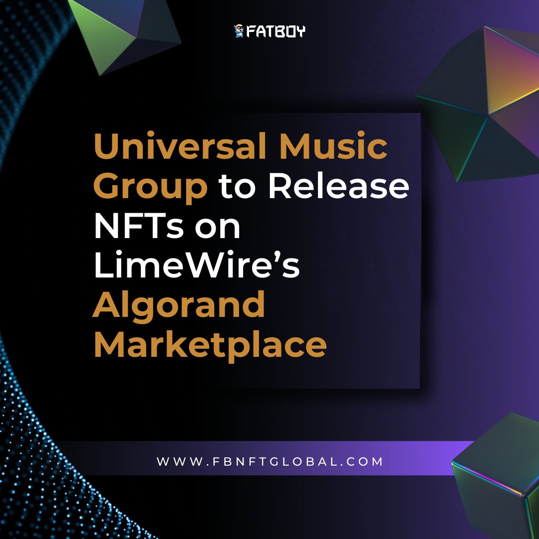 FatBoyNFT's tweet photo. Digital music sharing services are coming back… in Web3 form. Just days after news broke that Napster will return in the form of an NFT marketplace on Algorand, LimeWire—which announced its own Algorand-based marketplace in March.
.
#nfts #nft #nftart #nftartist #nftcollector https://t.co/balvPjQo2N