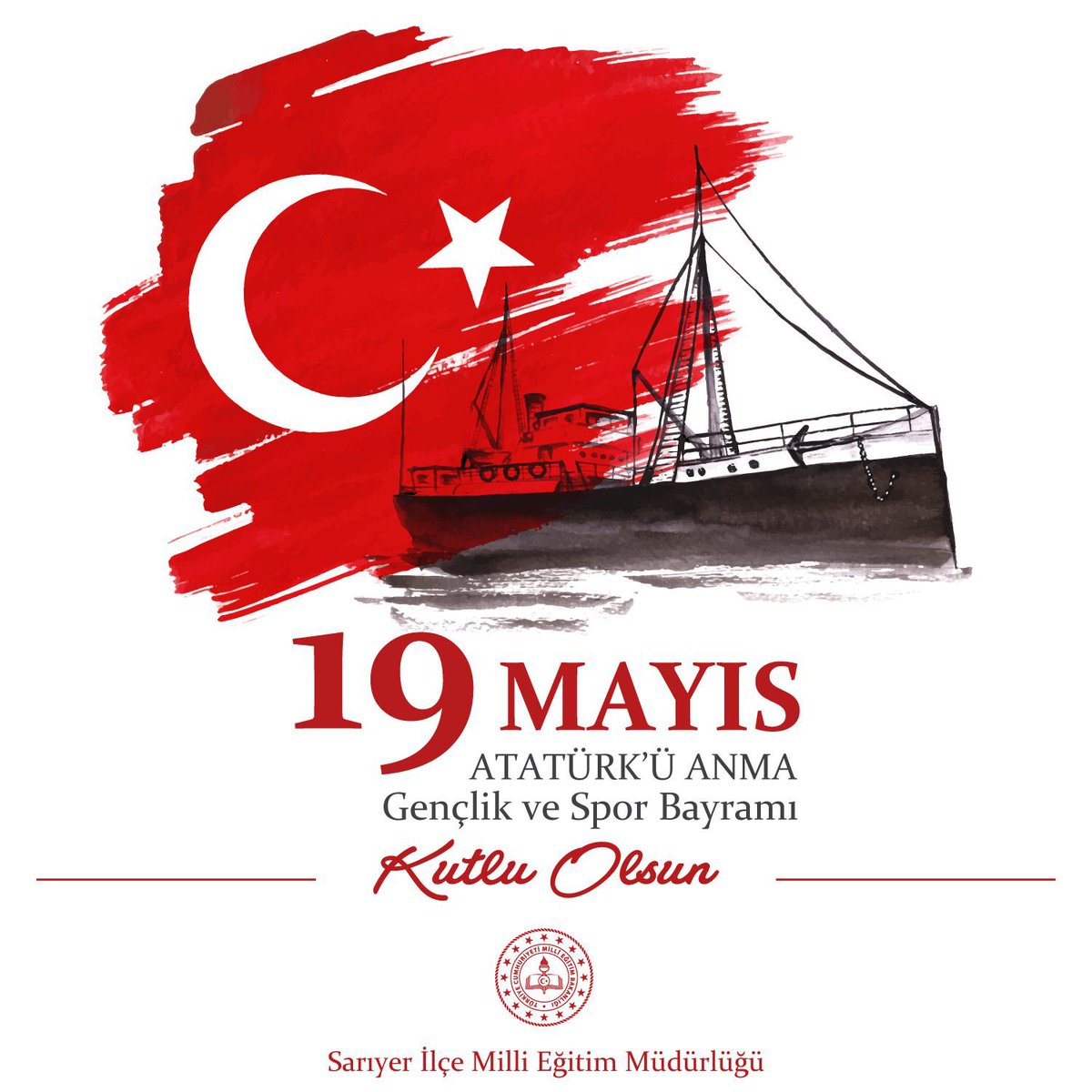 Sariyer_MEM's tweet photo. 19 Mayıs Atatürk’ü Anma,Gençlik ve Spor Bayramı kutlu olsun.@tcmeb @istanbulilmem @memleventyazici @cagatay33 https://t.co/9yBXZzhcWh