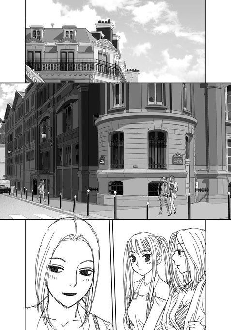 「My doll house」の下描き
台詞フキダシ無し絵その、187

資料写真撮る時はアイレベルより下…バストレベルかウエストレベル又はそれ以下が良いのです。
アイレベルだと良いアングルでキャラを配置することができない事も…😫 