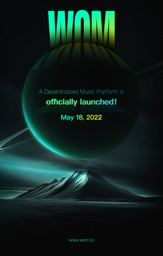 Our epoch-making Web 3.0 platform of application-based music NFT is officially online.
All musicians, music fans, and music agencies are welcome to join us! 👉wom.io
#Web3 #music #MusicNFT #NFTs