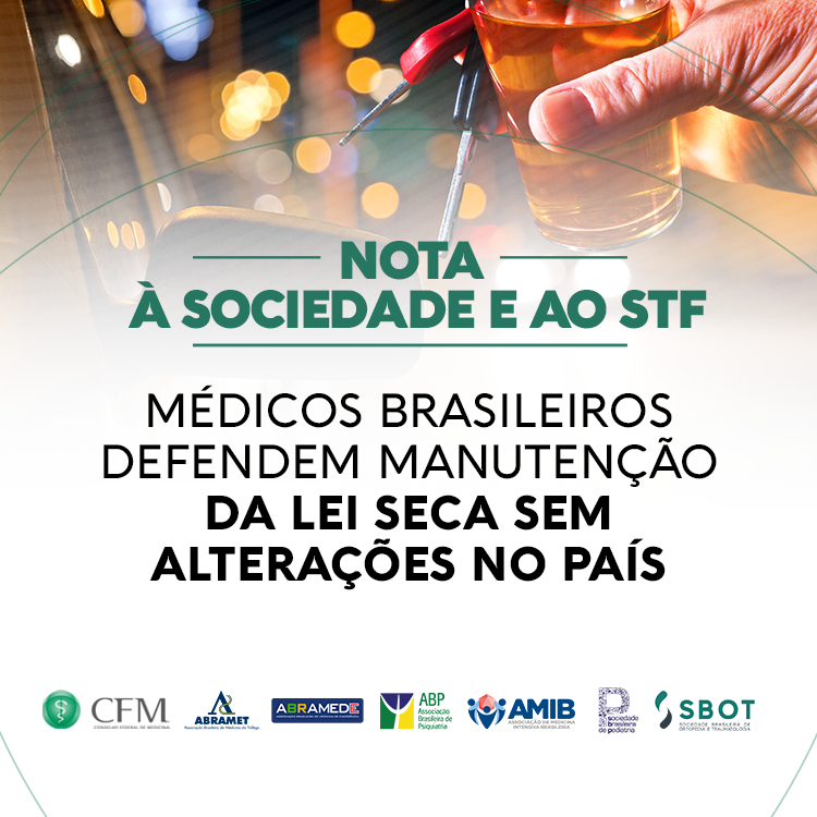 medicina_cfm's tweet photo. O CFM, acompanhado de seis sociedades de especialidades, emitiu uma nota em defesa da manutenção da Lei nº 11.705/08 - conhecida como "Lei Seca". A manifestação é motivada pelo julgamento do @STF_oficial, que discute a validade desta legislação.
Leia em: https://t.co/0k88krrUj2 https://t.co/DLo42pJRX8