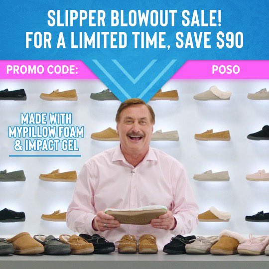 I hope Nina Jankovich has some comfy shoes to sit around at home and make TikToks in. But you’re in luck, Nina! The MySlippers are on blowout sale at MyPillow.com with promocode Poso!